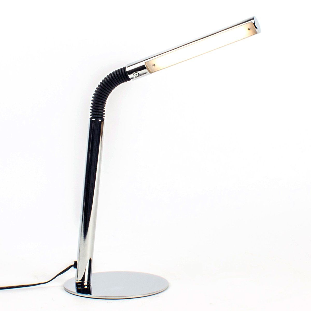 Lampe LED touch flexible BASE argentée en métal