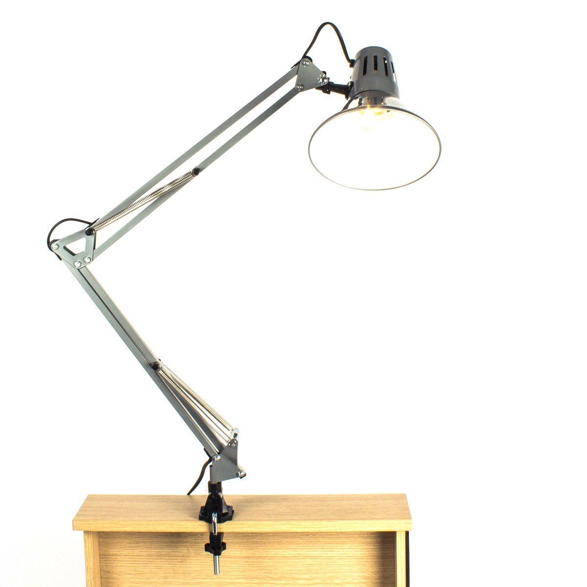 Lampe de bureau clip articulée HOBBY noire en métal - Keria et Laurie  Lumière