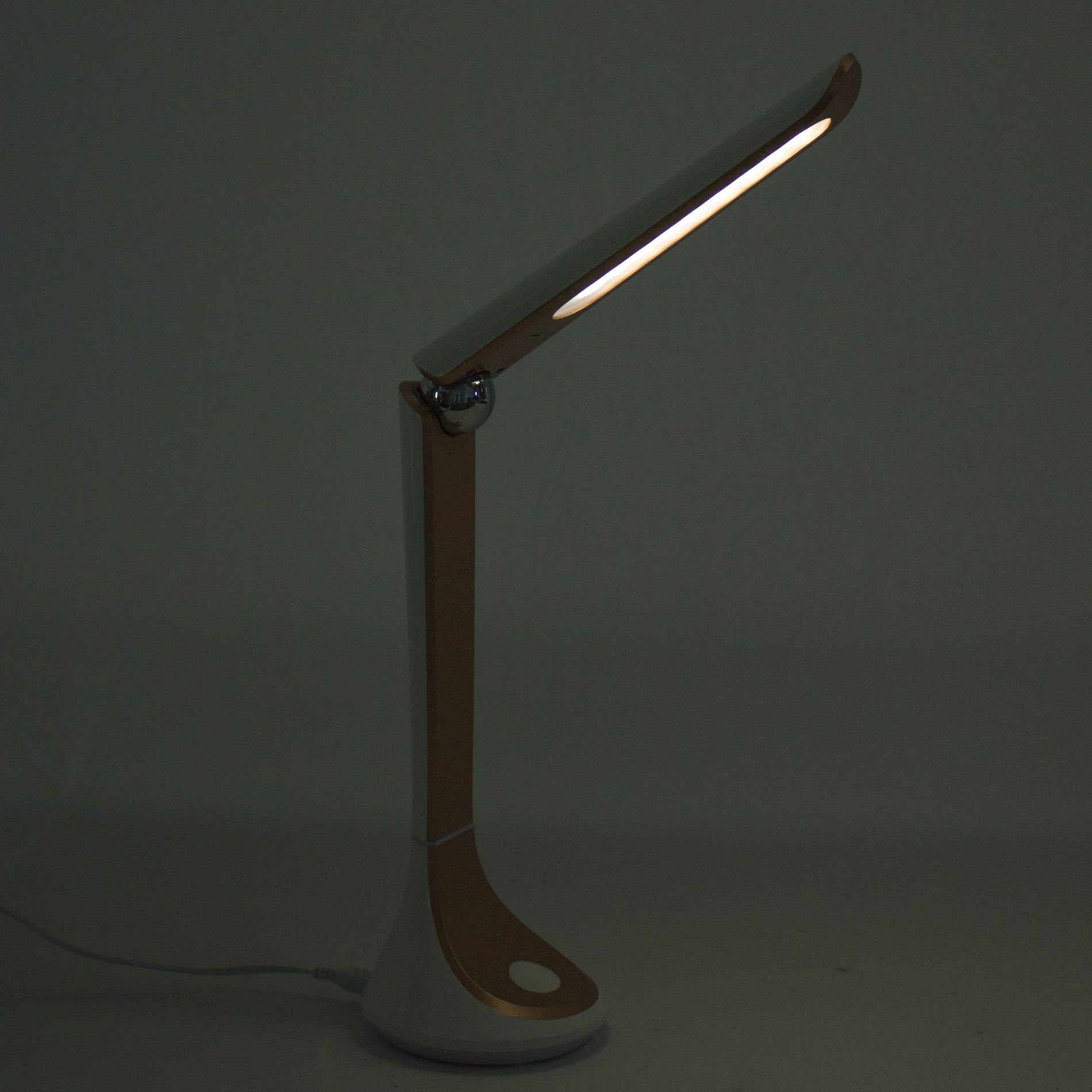 Lampe de bureau Led BICOLOR blanche en PVC