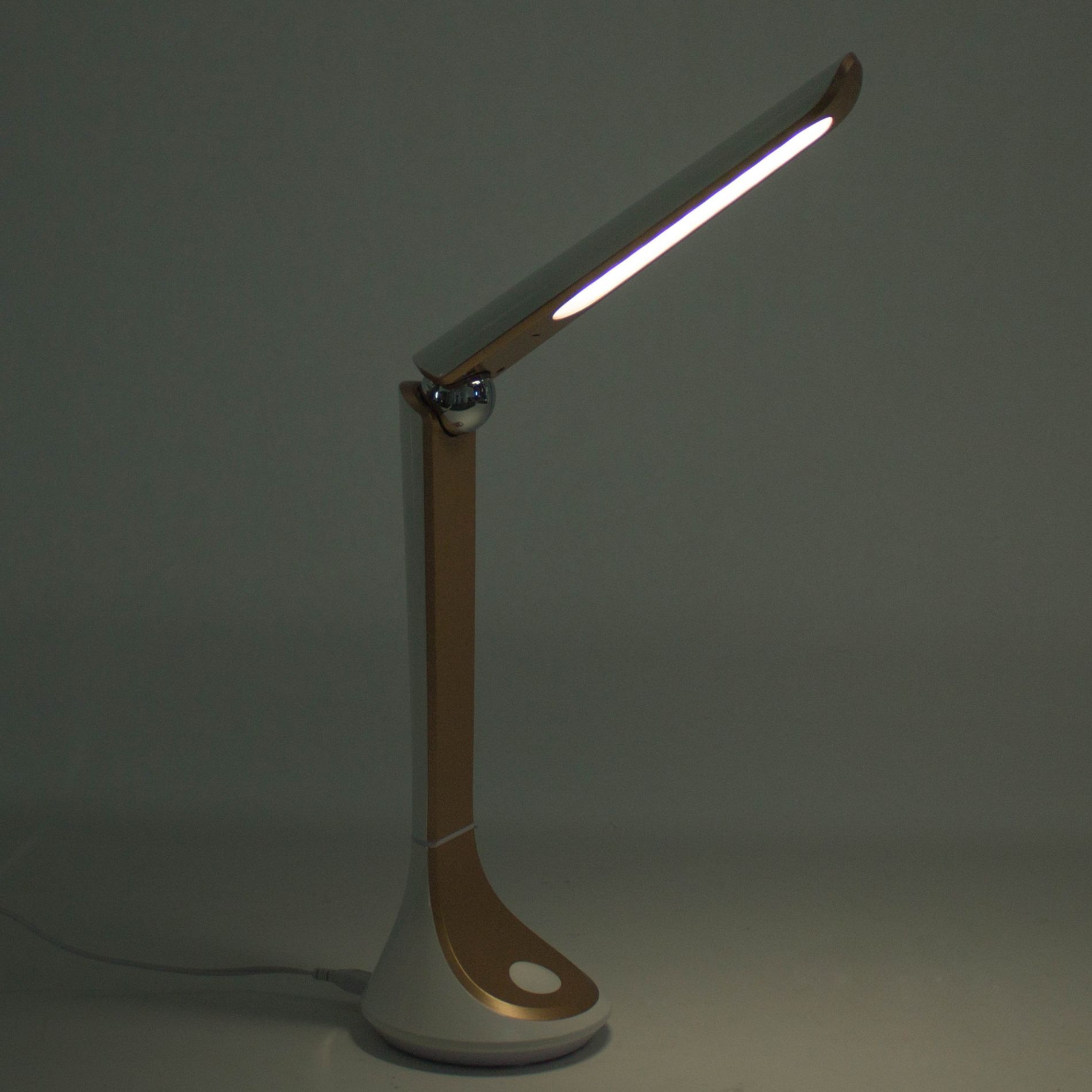 Lampe de bureau Led BICOLOR blanche en PVC