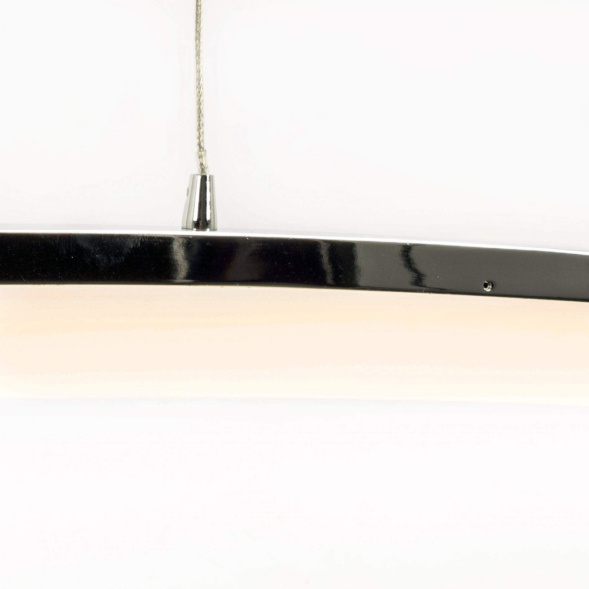 Suspension design LED COLMAR argentée en métal