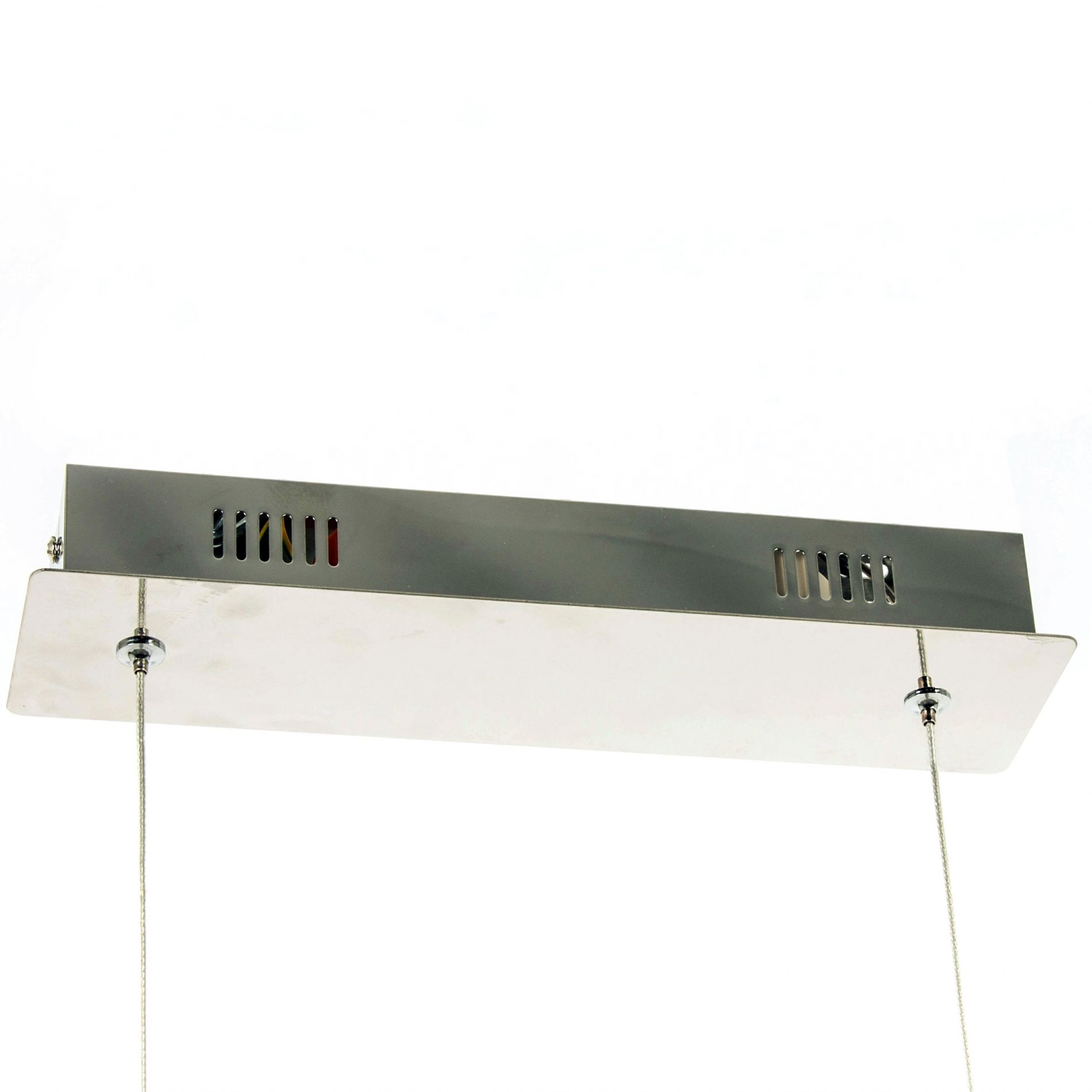Suspension design LED COLMAR argentée en métal