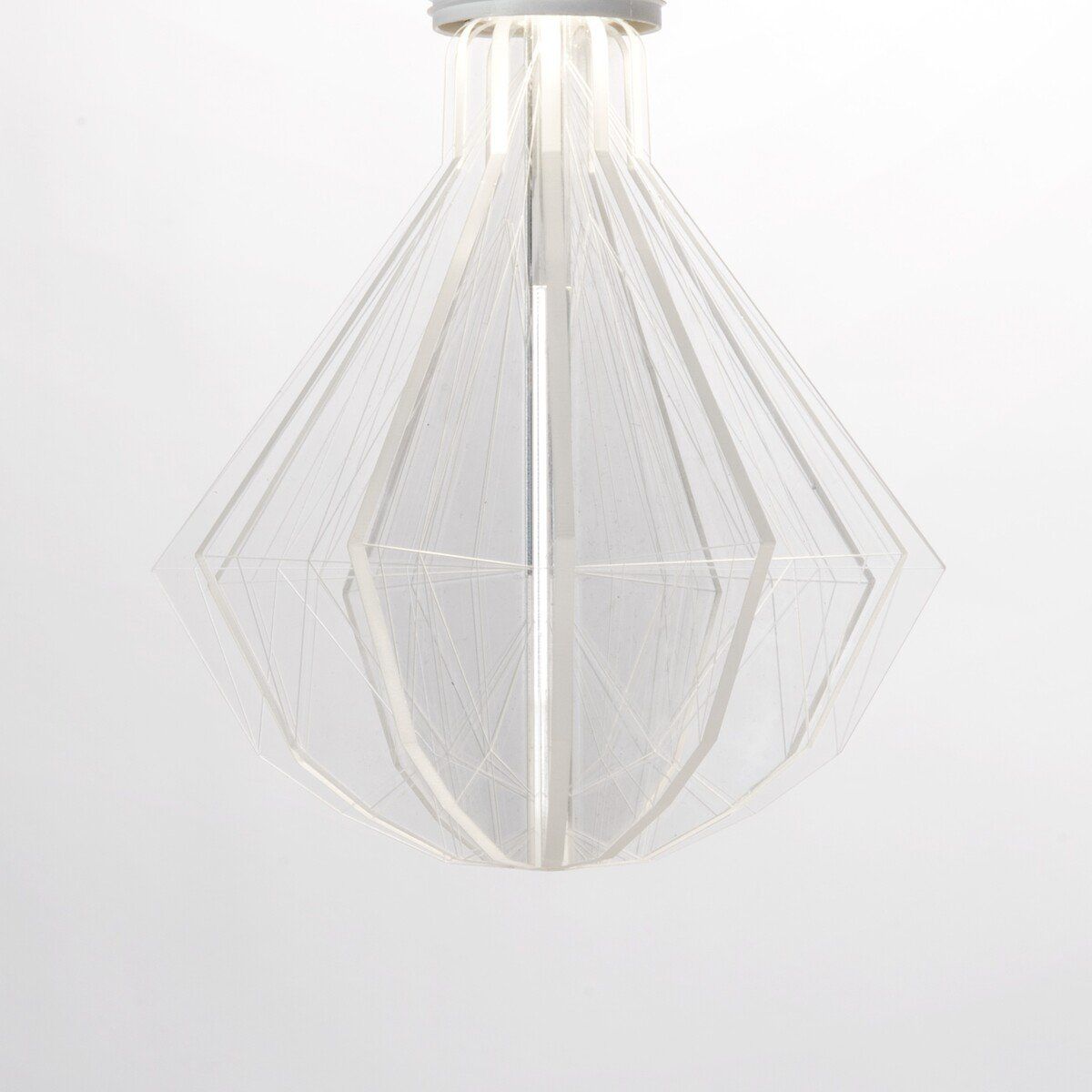 Ampoule lampe LED 3D DIAMANT transparente en plexiglass