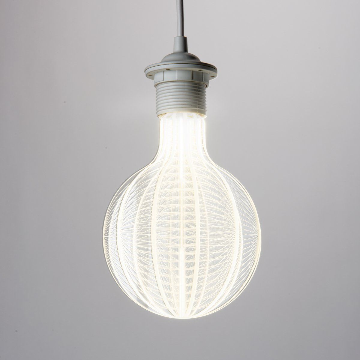 Ampoule lampe LED 3D JUPITER transparente en plexiglass