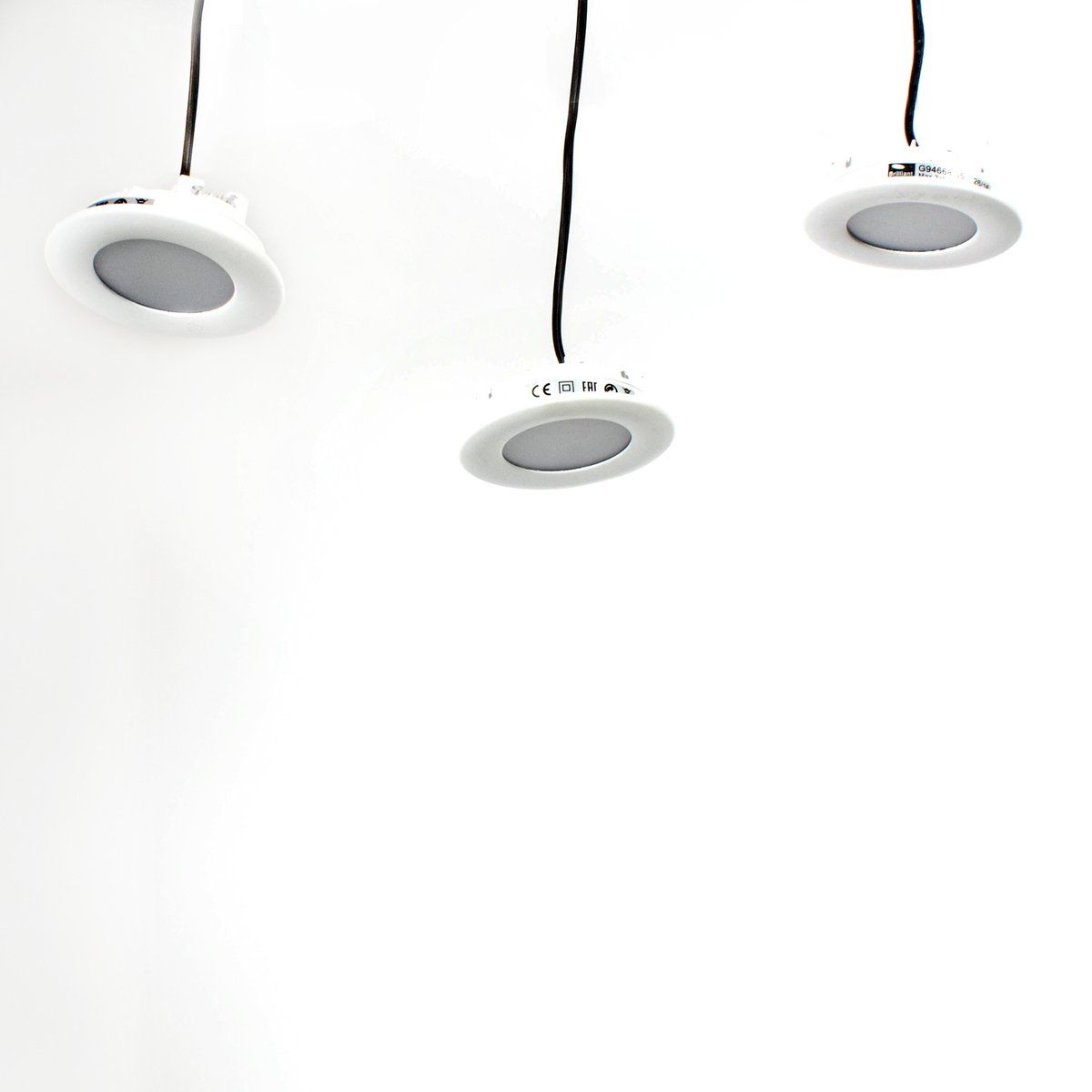 Kit 3 spots extérieur encastrables LED ENCASTRO blanc en métal