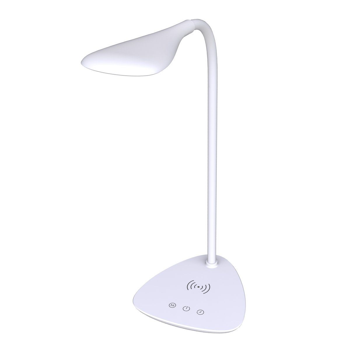 Lampe LED à chargeur sans fil et variateur TOM QI blanche en ABS
