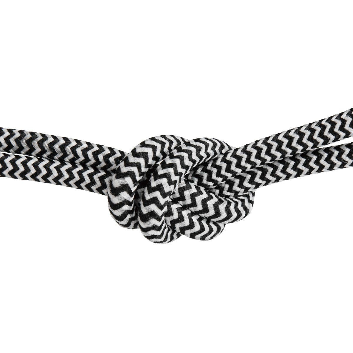 Cordon gamme personnalisation en tissu blanc/noir (300cm)
