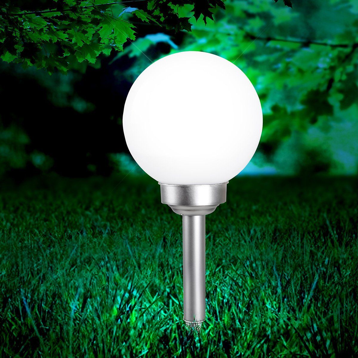 CWU Lampes de jardin à LED 6pcs Ancrage à piquet et panneau solaire 60299
