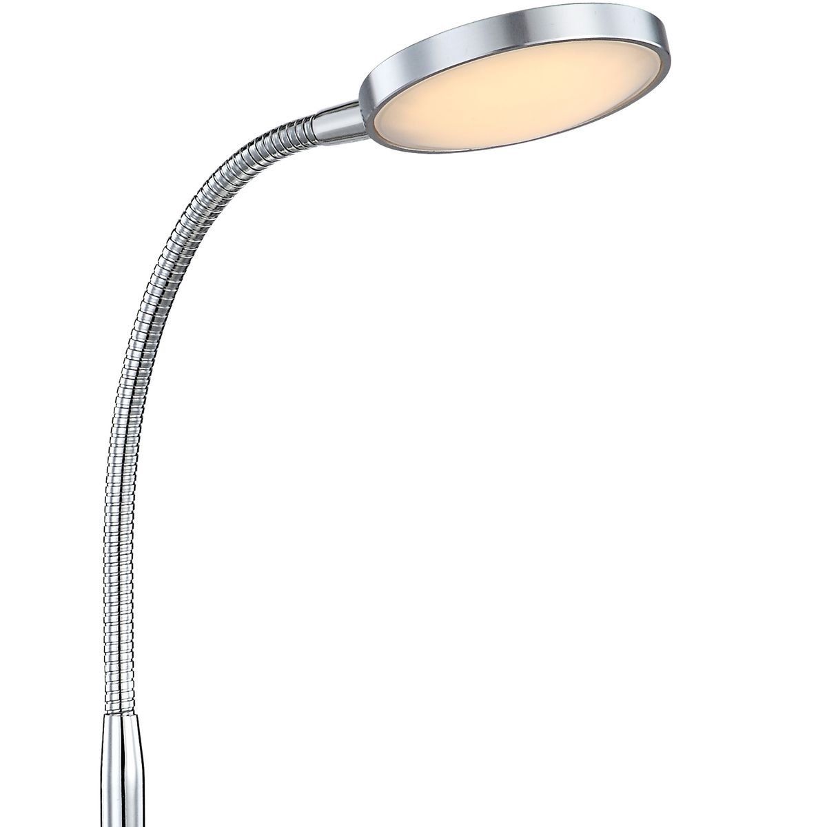 Lampe de bureau Led flexible PEGASI argentée en métal