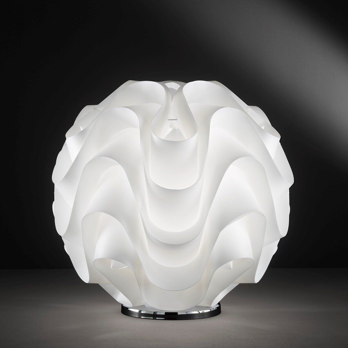 Lampe à poser design MAYA2 blanche en PVC et métal