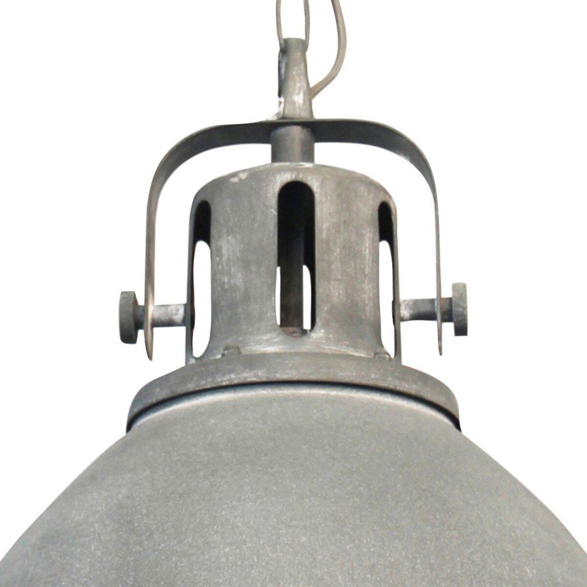 Suspension industrielle cloche JESPER grise en pierre et métal