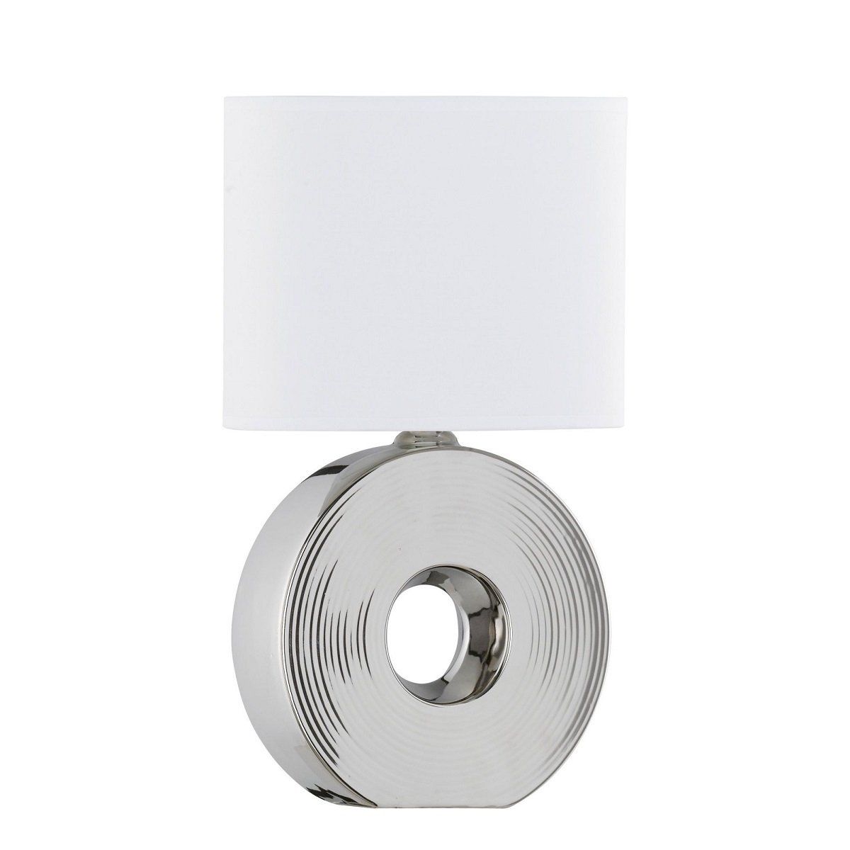 Lampe de salon design EYE argentée en métal