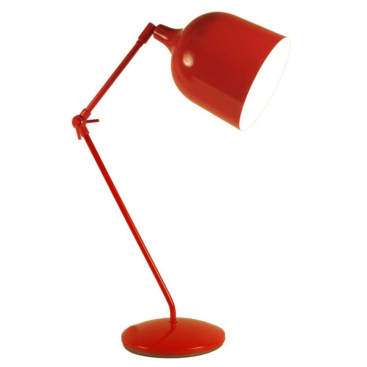 Lampe de bureau MEKANO rouge en métal