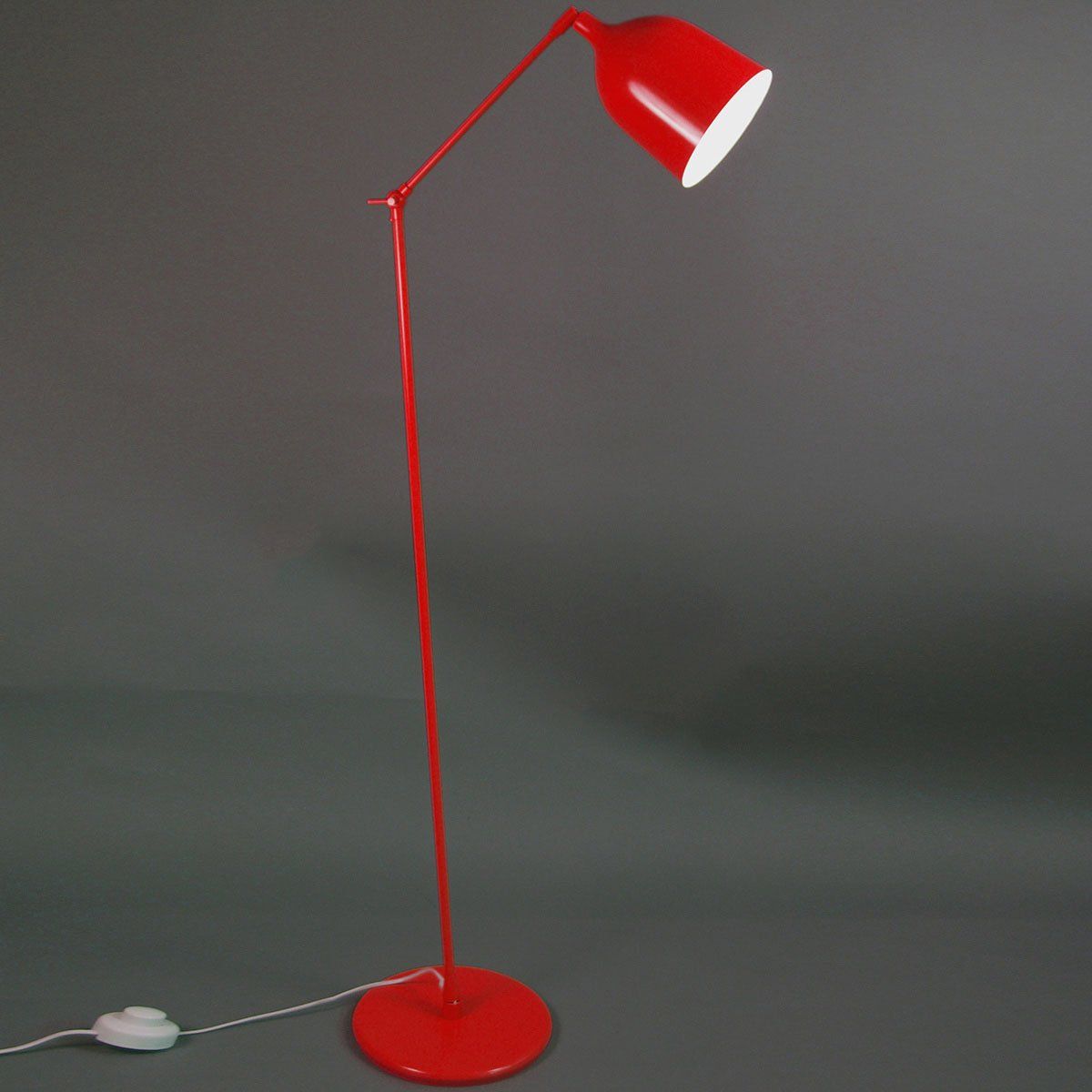 Lampadaire design MEKANO rouge en métal