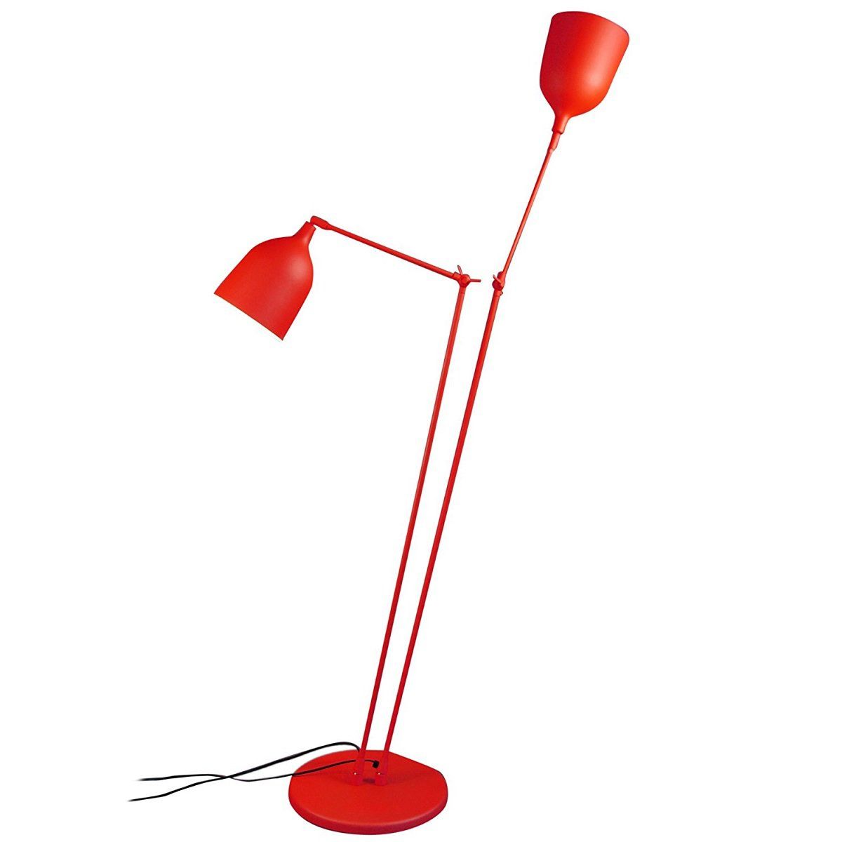 Lampadaire design TWIN rouge en métal