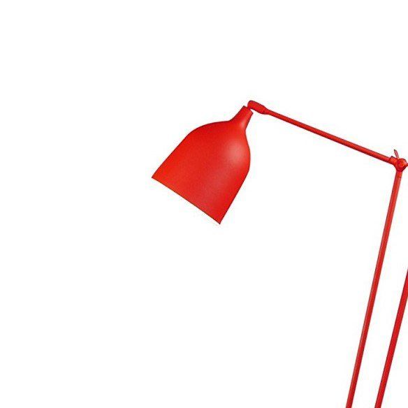 Lampadaire design TWIN rouge en métal
