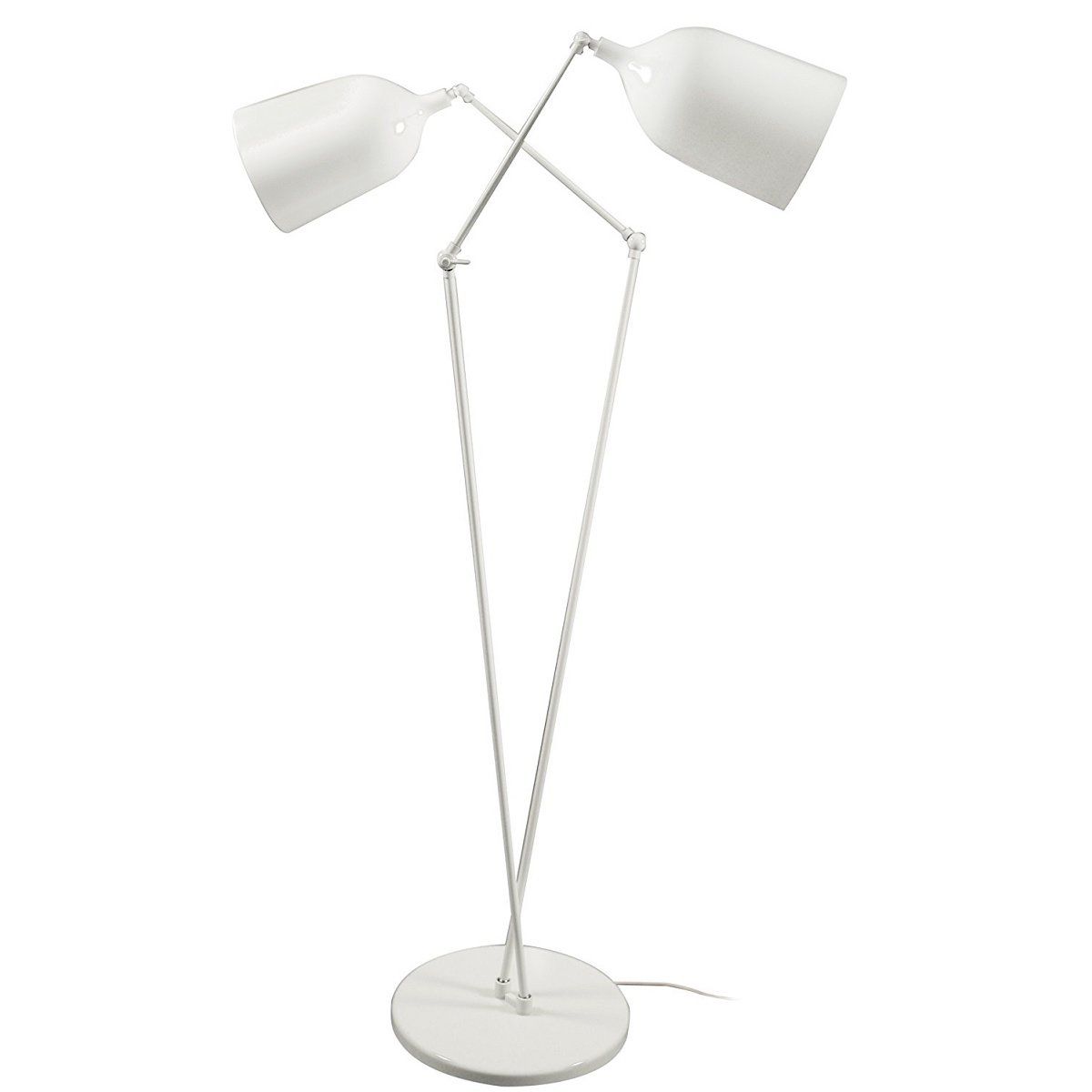 Lampadaire design TWIN blanc en métal