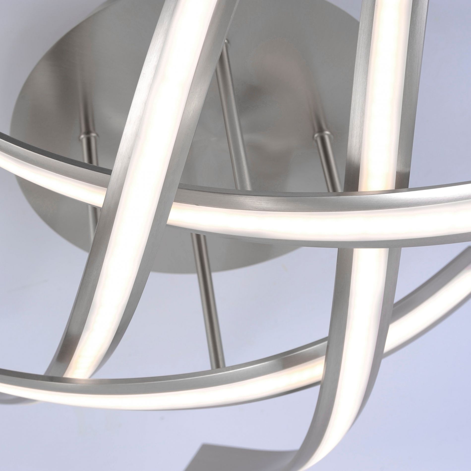 Plafonnier LED design LINDA argenté en métal