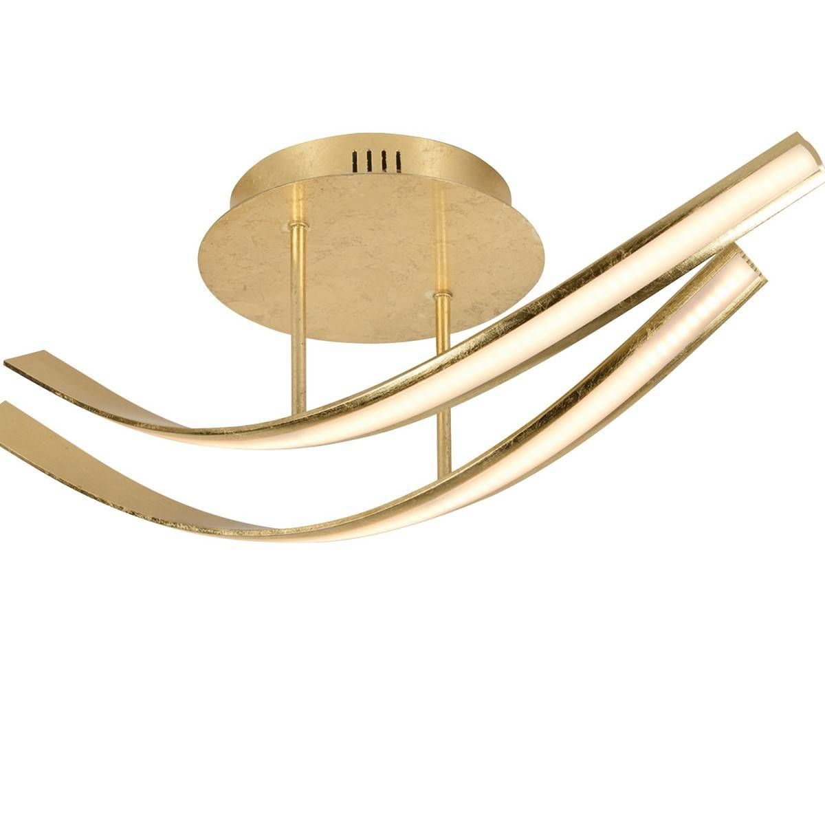 Plafonnier LED design LINDA doré en métal