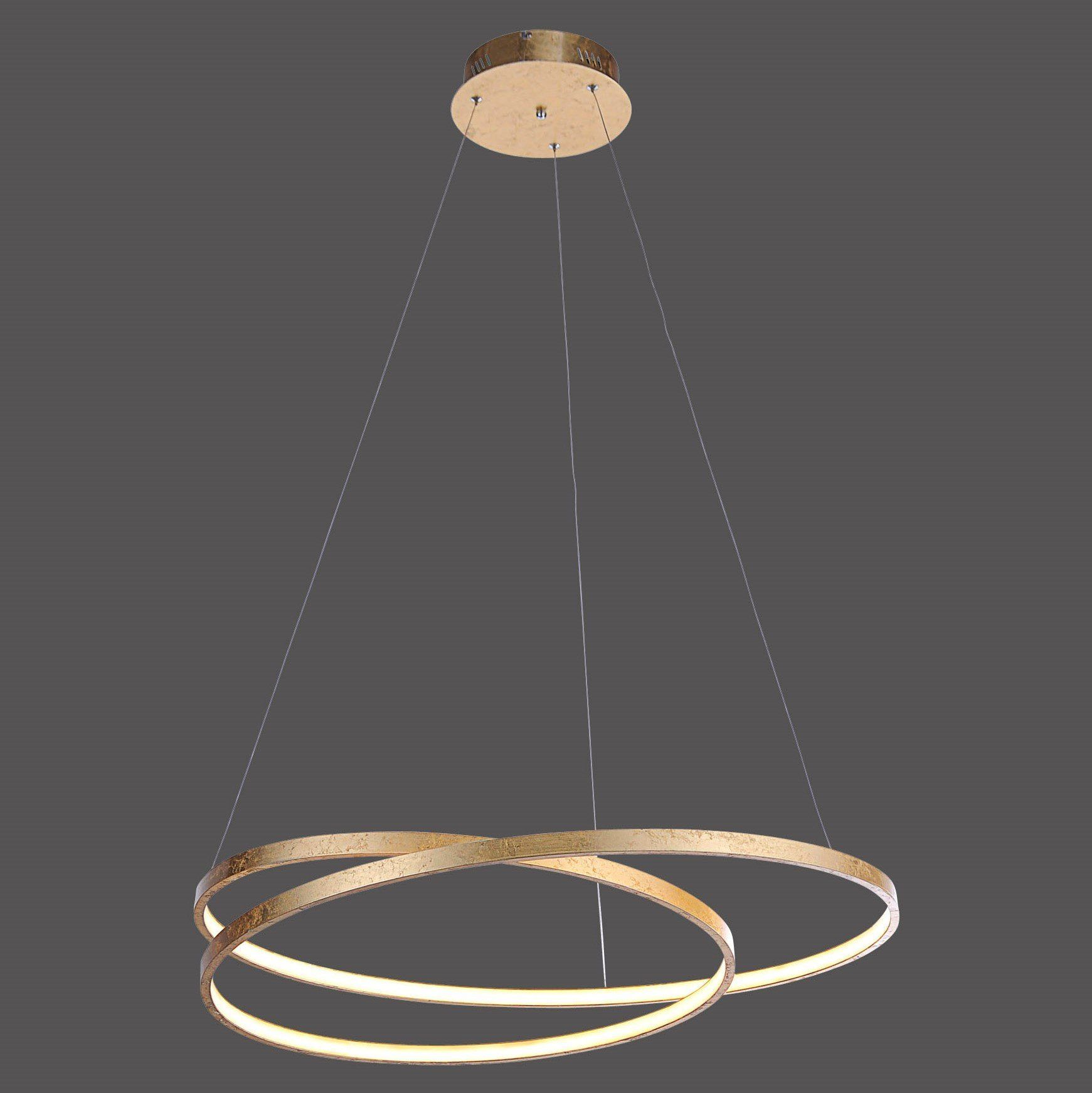 Suspension LED design ROMAN dorée en métal