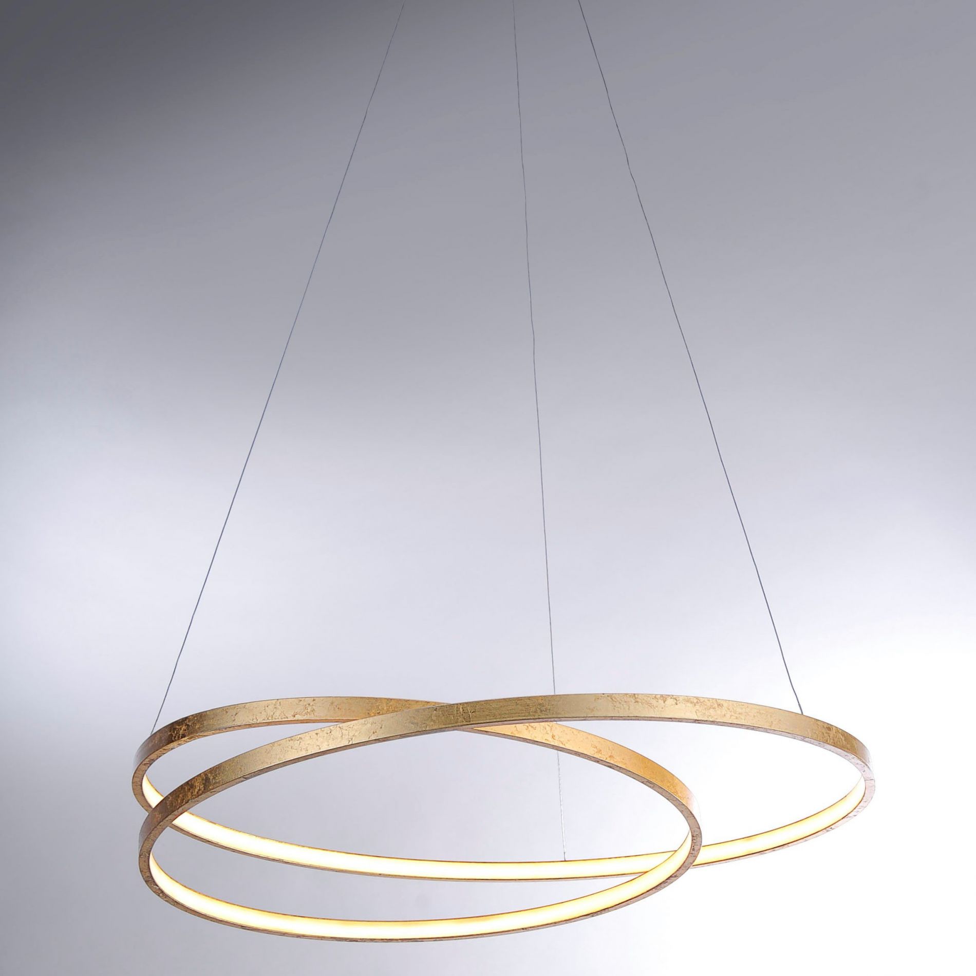 Suspension LED design ROMAN dorée en métal
