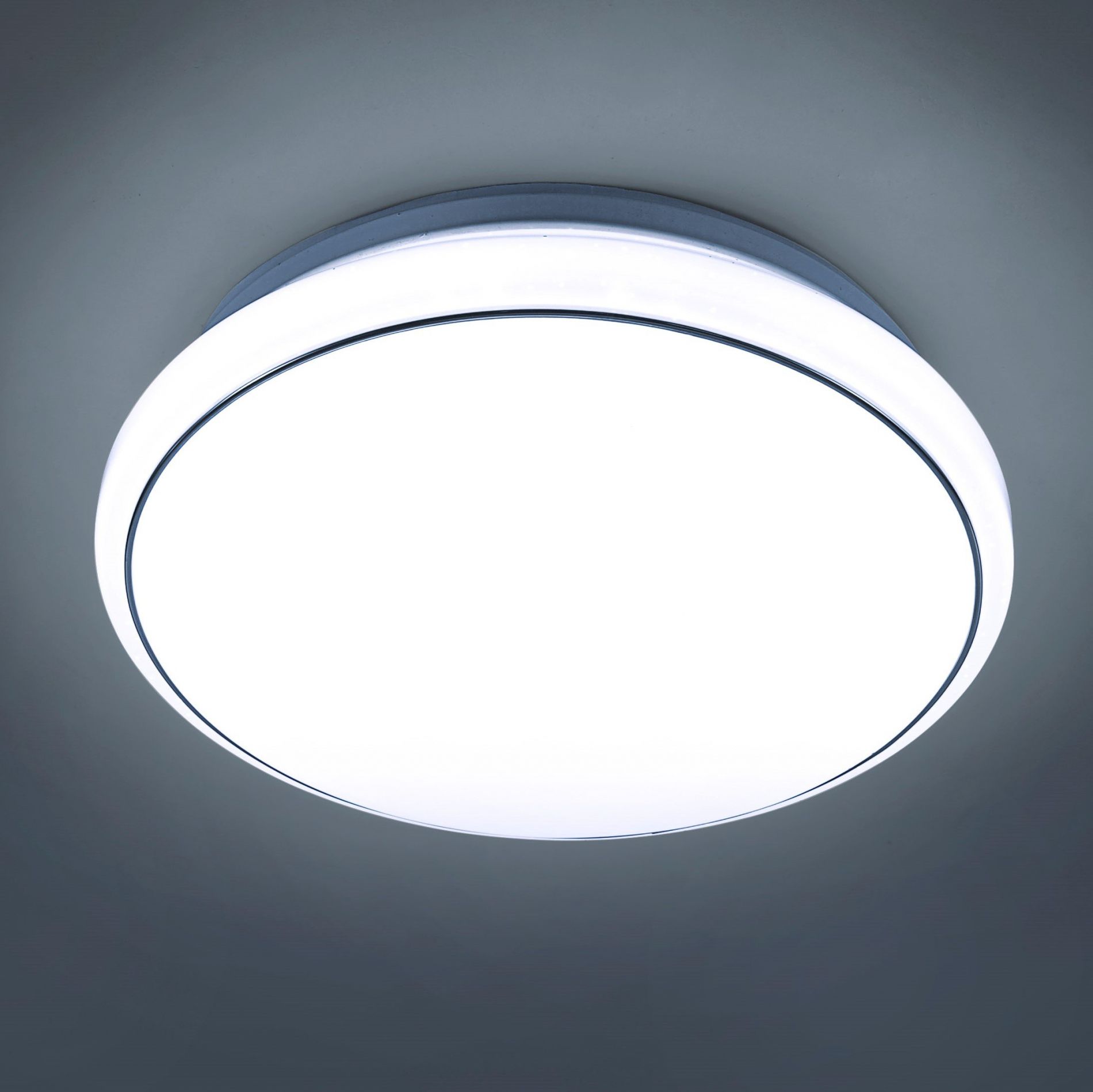 Plafonnier LED design JUPITER blanc en PVC