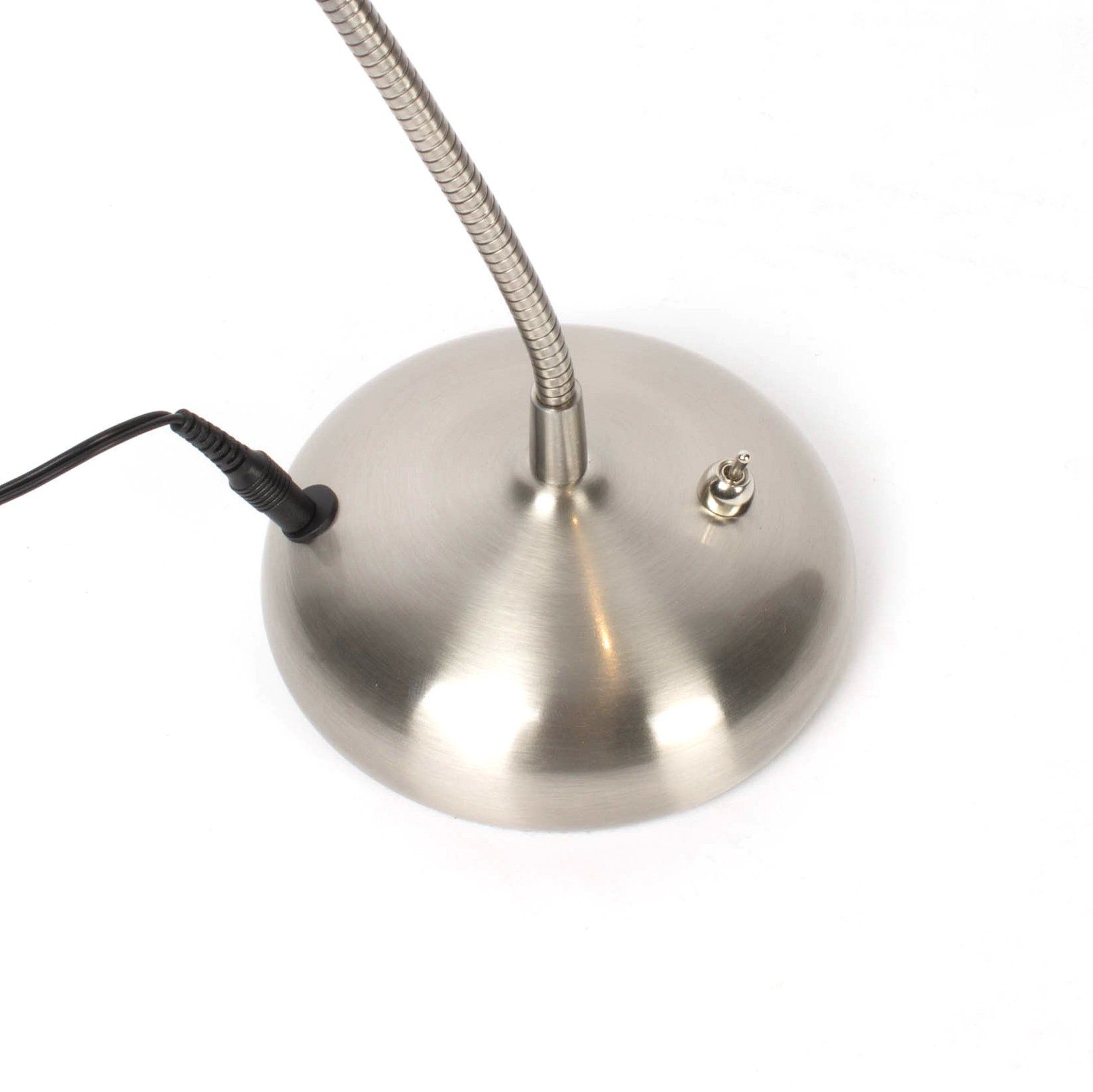 Lampe de bureau Led SNAKE grise en aluminium brossé