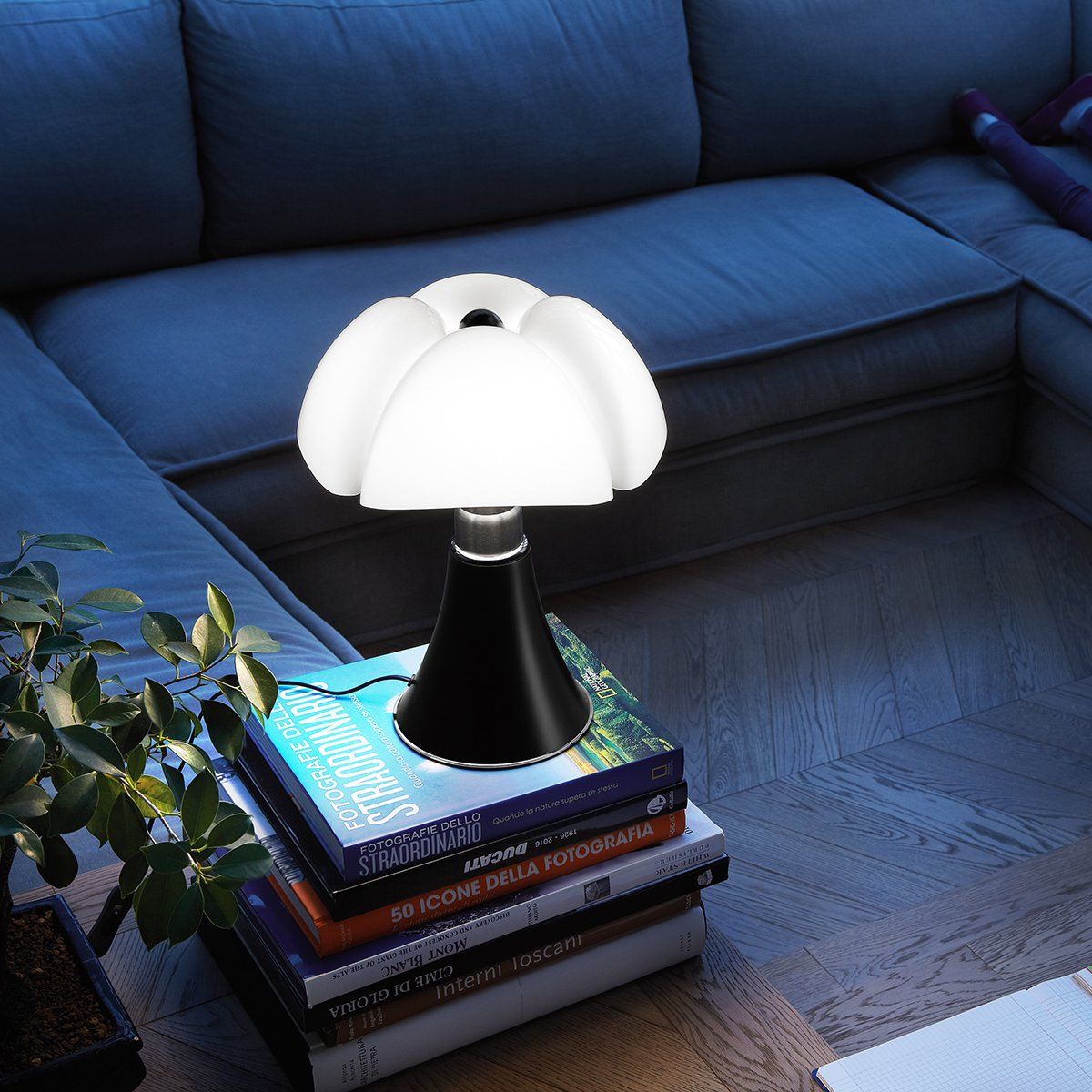 Lampe MINI PIPISTRELLO LED tactile dimmable noire mat