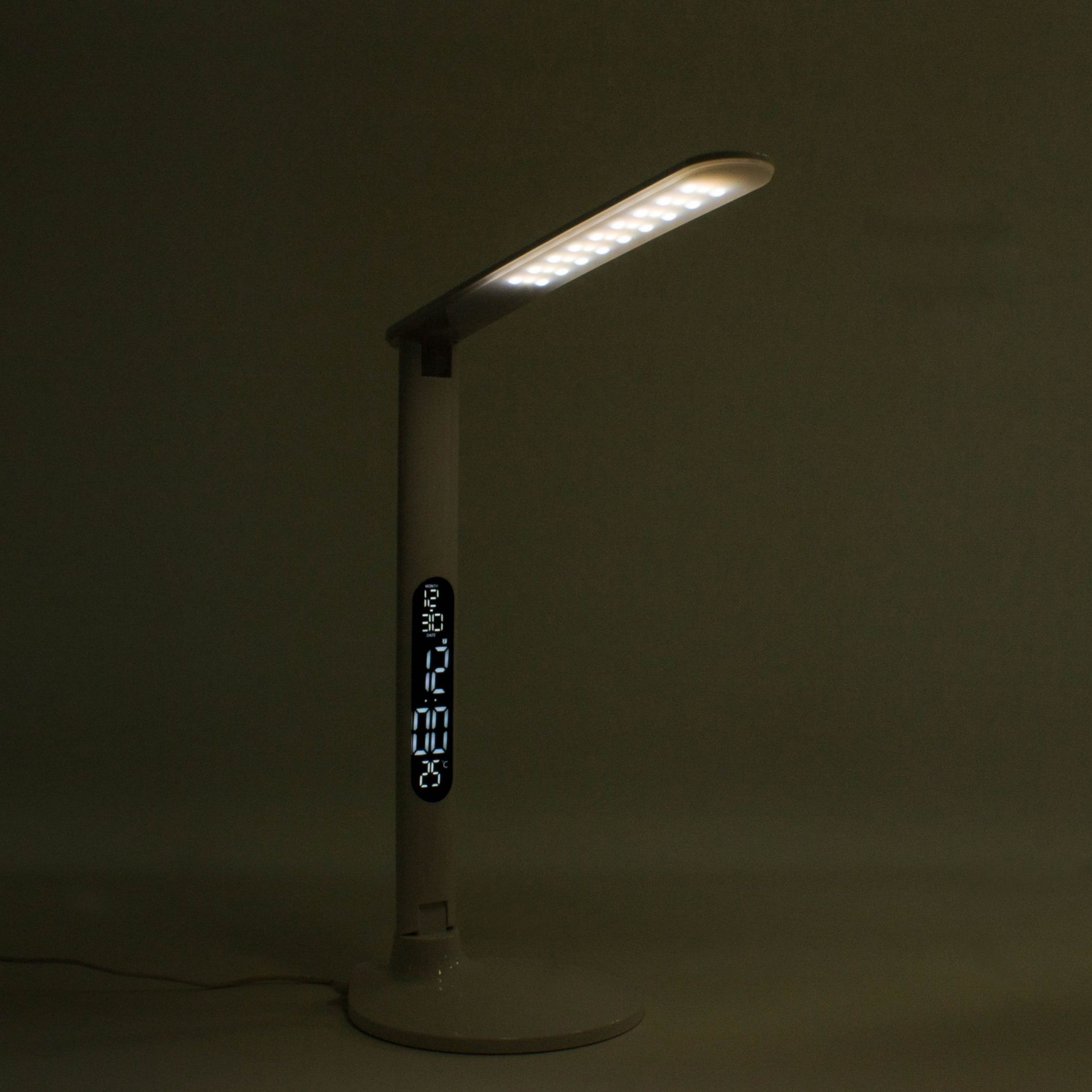 Lampe de bureau LED SUCCESS en métal et PVC blanc