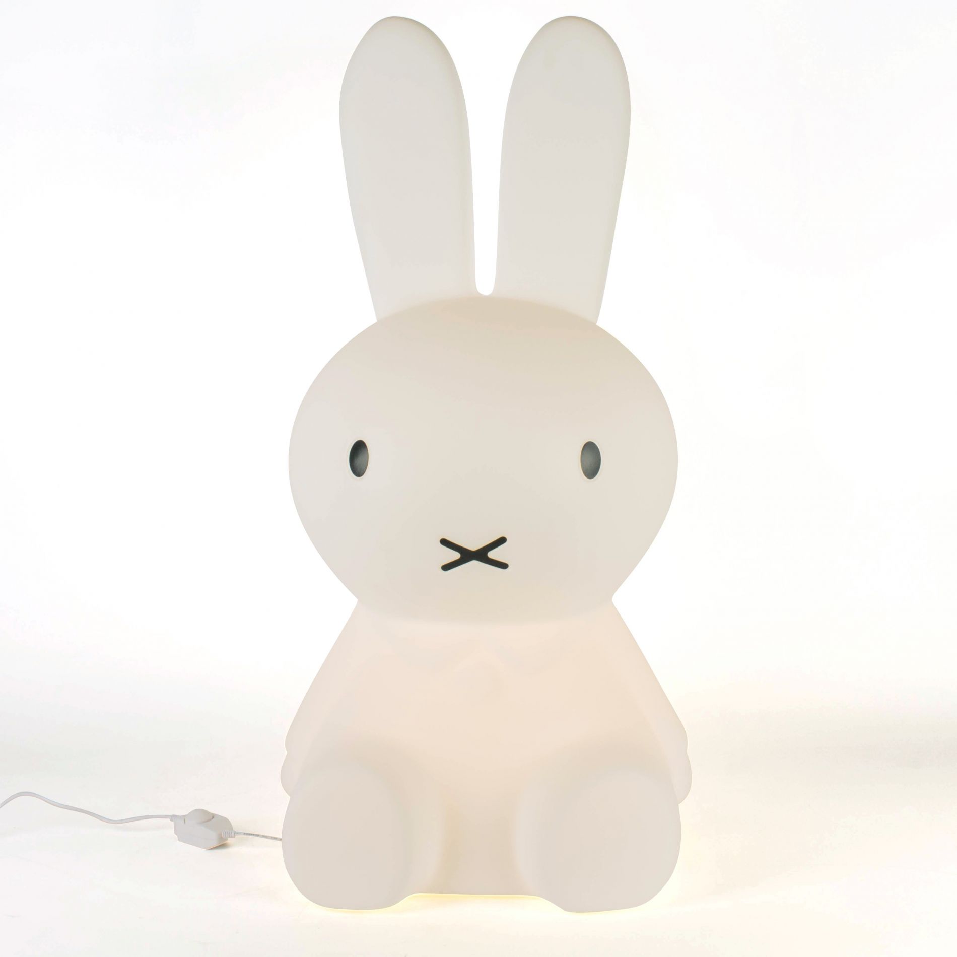 Lampe de sol LED MIFFY (H80cm) blanche en PVC