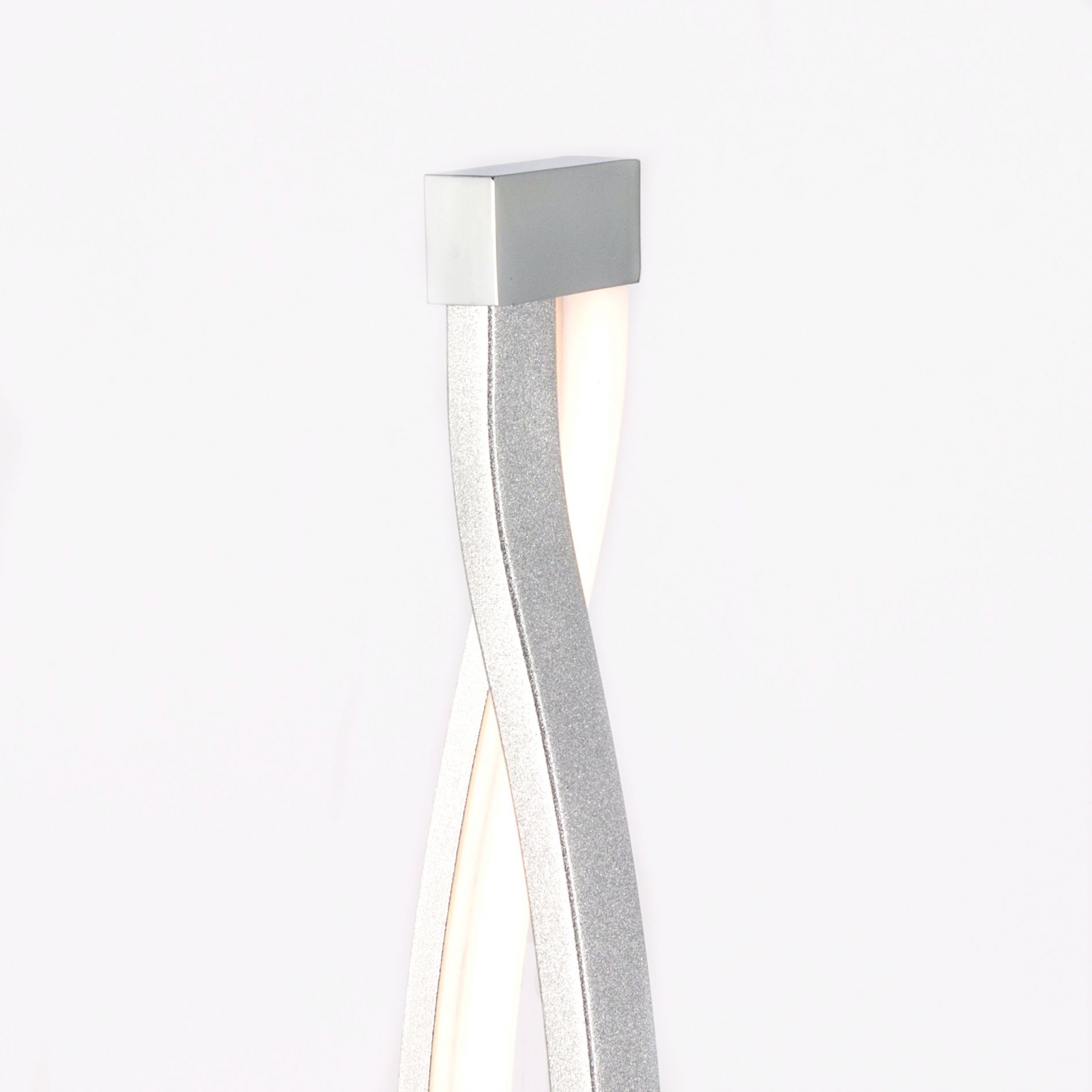Lampadaire design LED SAHARA en métal argenté