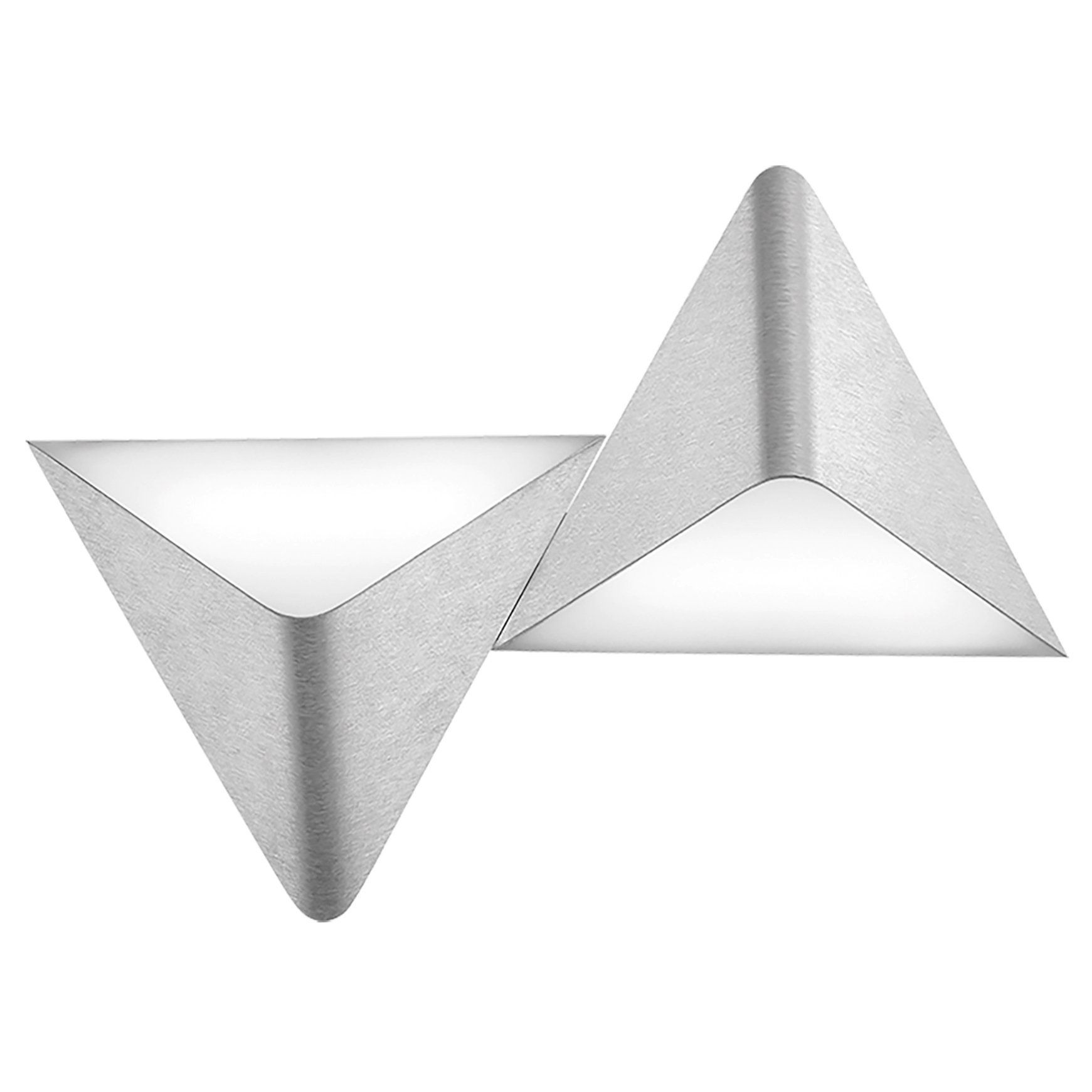 Plafonnier design DELTA gris en  métal