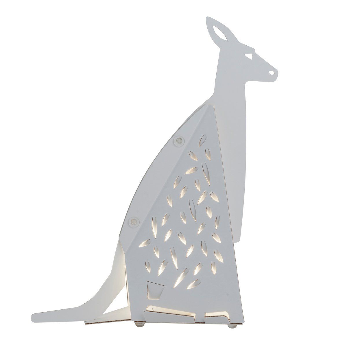 Lampe Led kangourou ARTURO blanche en carton
