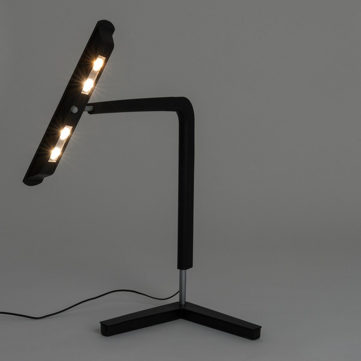 Lampe de bureau Led ERGOLIGHT noire en métal et PVC