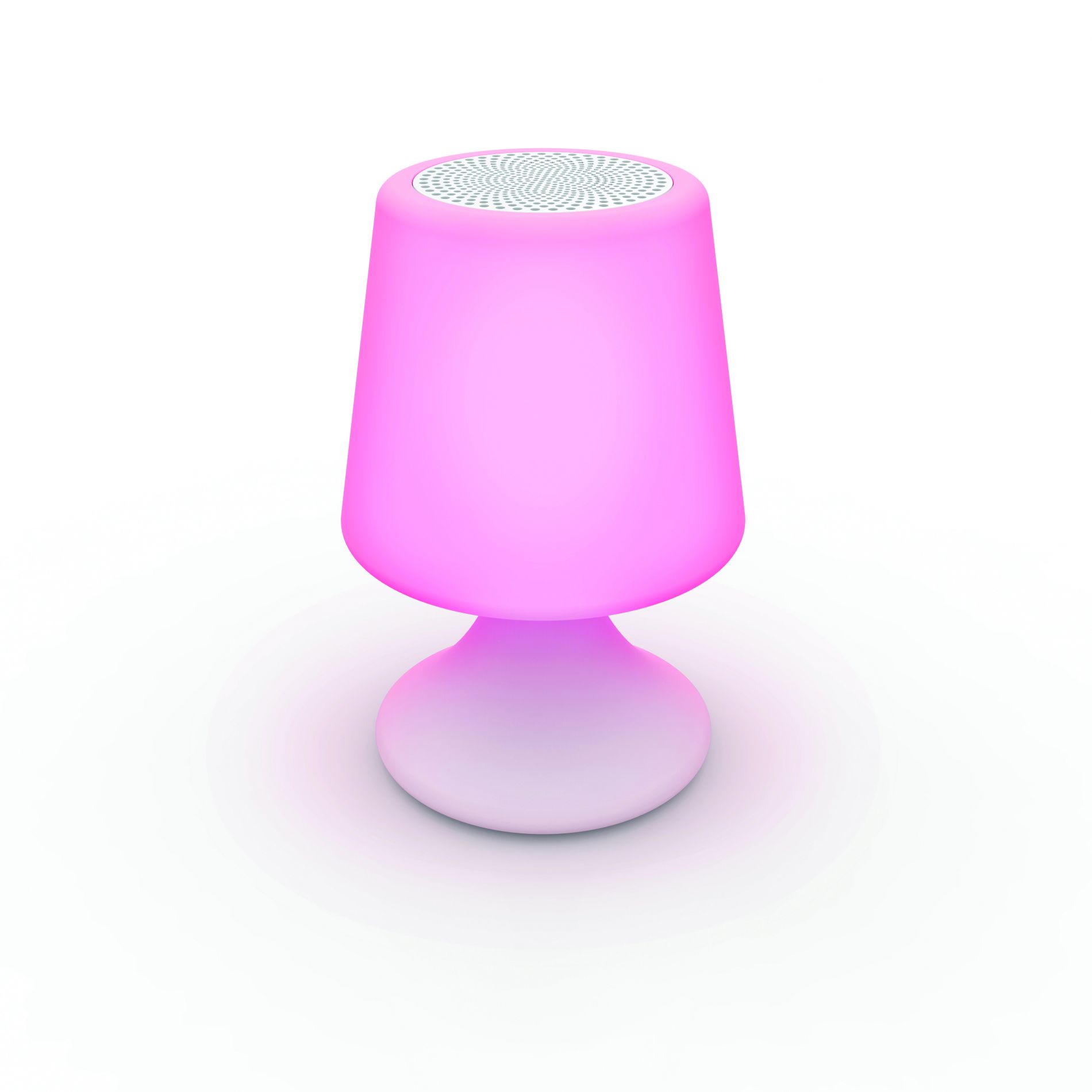 Lampe Led HANDY sans fil/Bluetooth/RGB blanche en polyéthylène mat