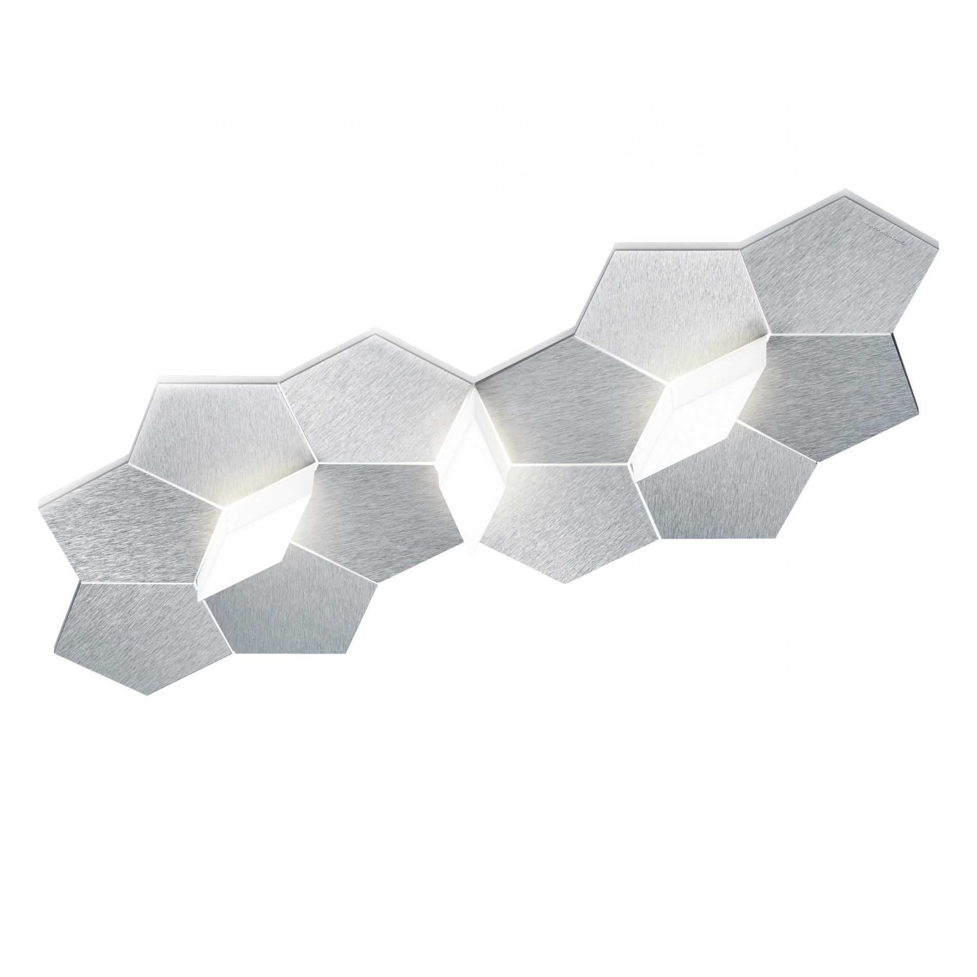 GROSSMANN - Applique design Led 3 lumières LINDE en aluminium brossé