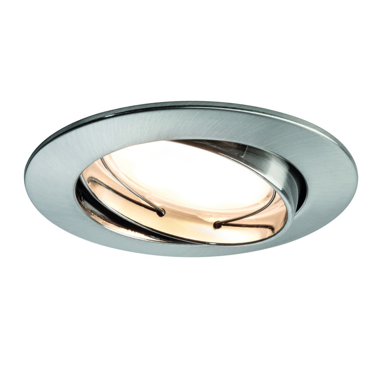 Spot LED encastrable orientable dimmable PREMIUM LINE argenté en métal