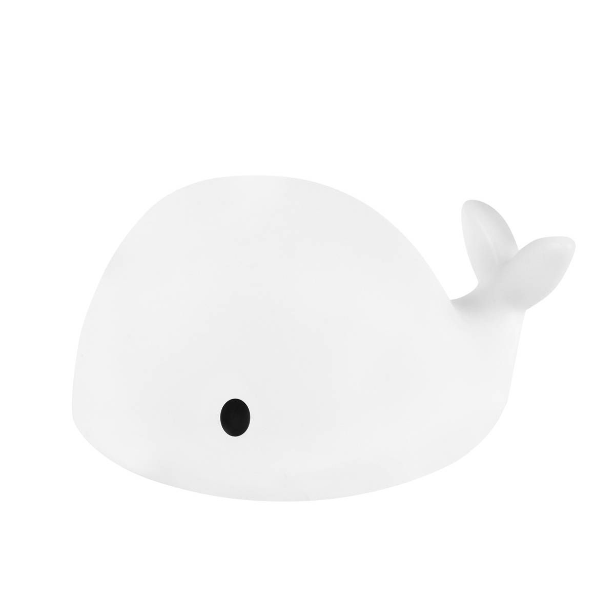 Veilleuse enfant baleine lumineuse MOBY en PVC blanc