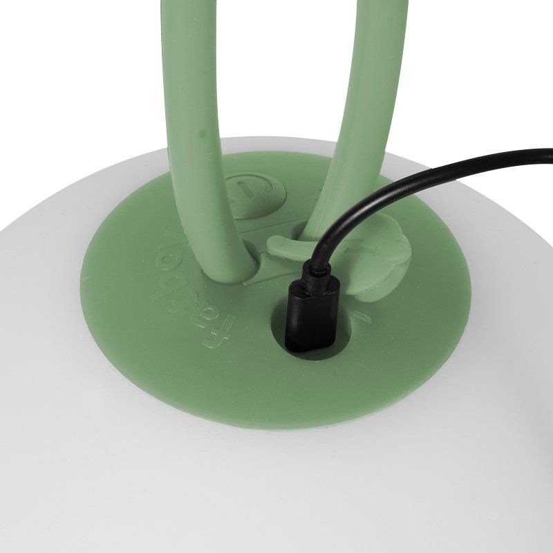 Lampe baladeuse extérieur LED BOLLEKE en polypropylène blanc anse verte