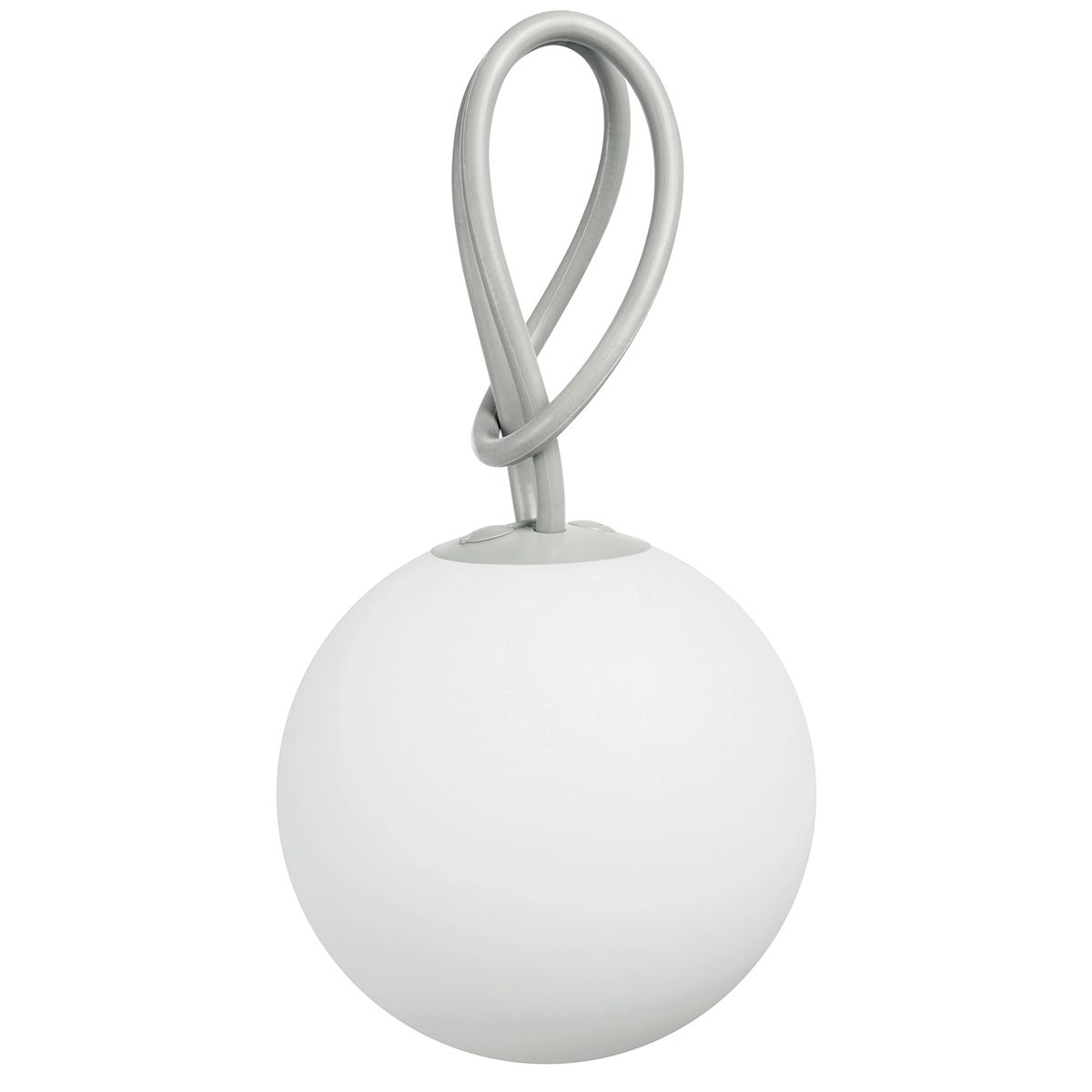 Lampe baladeuse extérieur LED BOLLEKE en polypropylène blanc anse gris clair