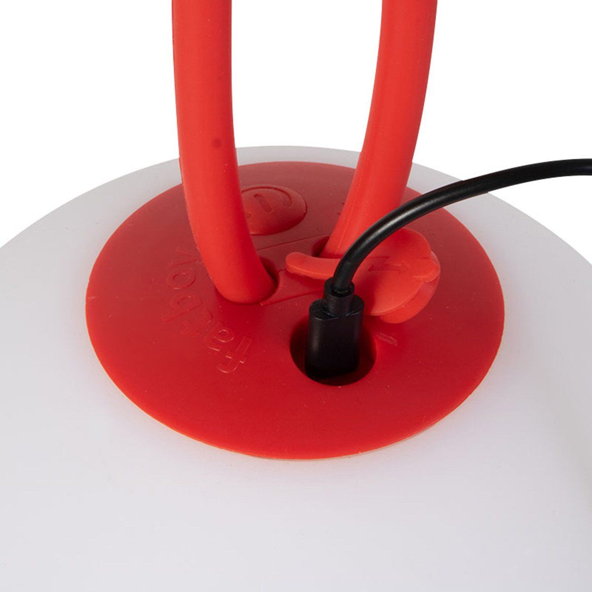 Lampe baladeuse extérieur LED BOLLEKE en polypropylène blanc anse rouge