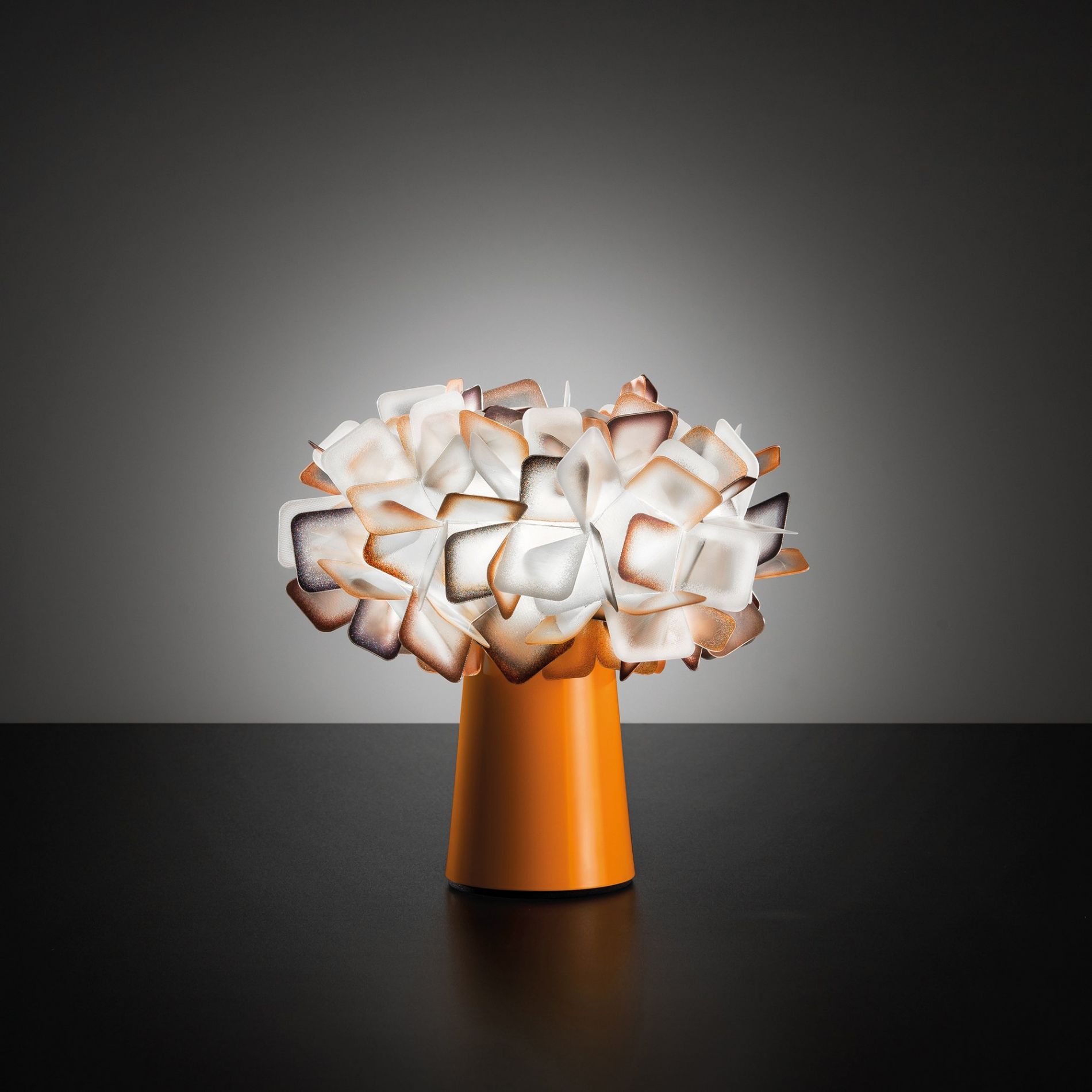 SLAMP - Lampe décorative CLIZIA blanche et orange en PVC