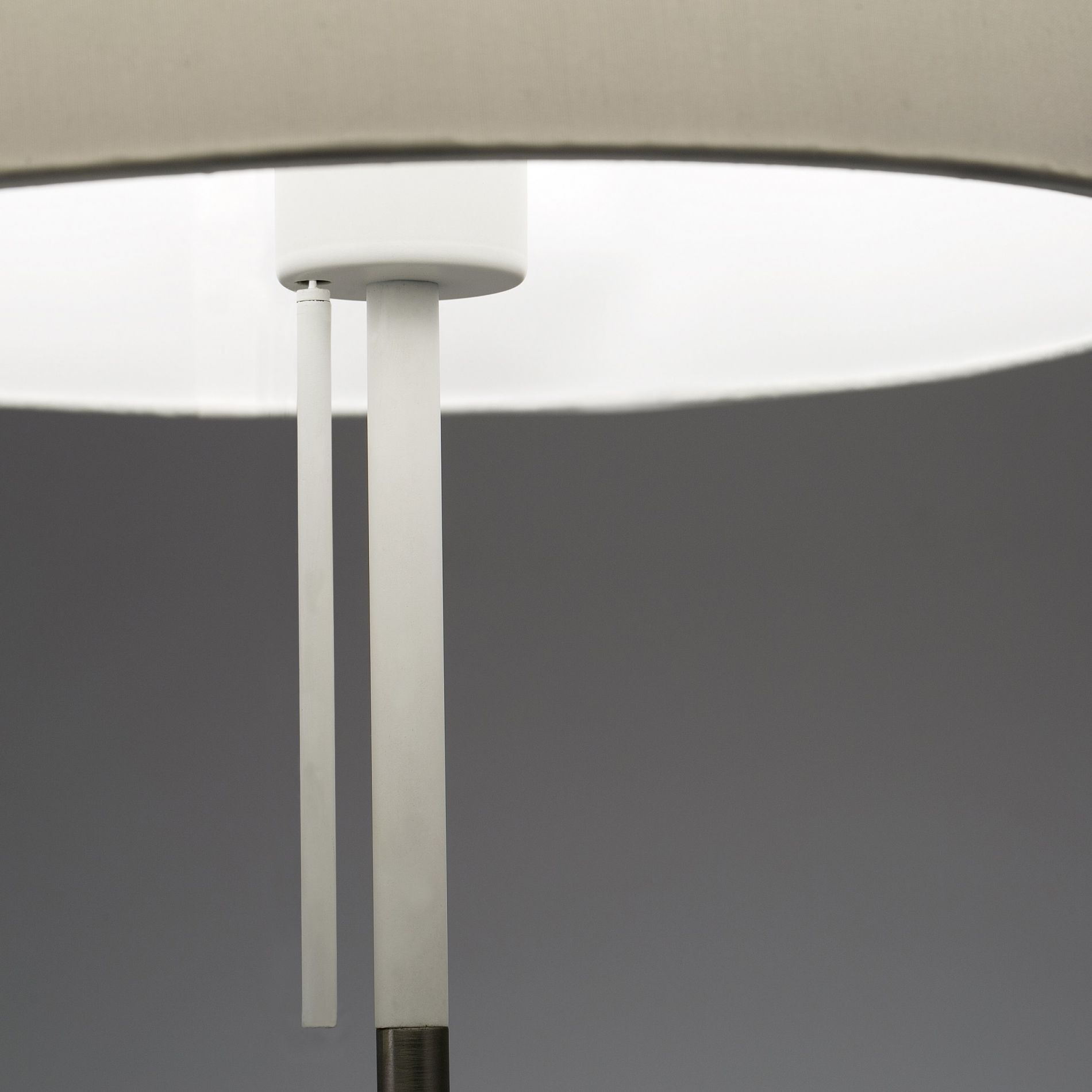 FARO - Lampe moderne VOLTA blanche en métal et tissu