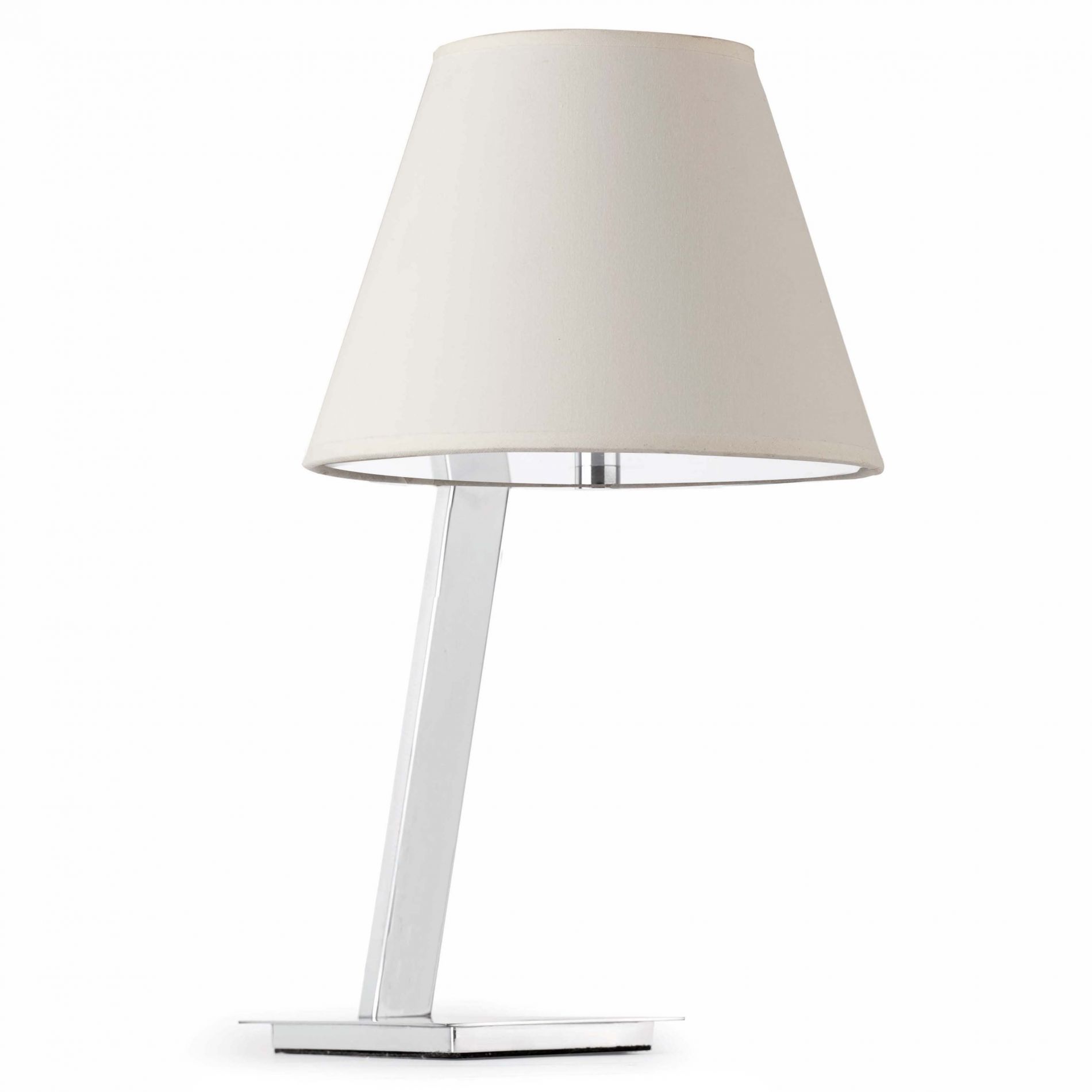 FARO - Lampe design MOMA blanche en métal et tissu