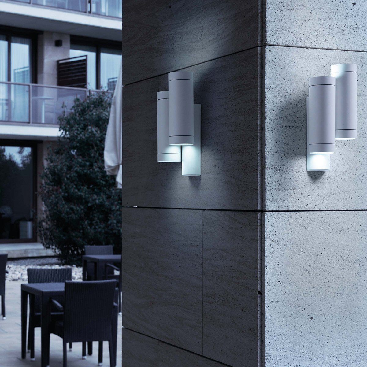 FARO - Applique d'extérieur design 4 lumières STEPS blanche en métal