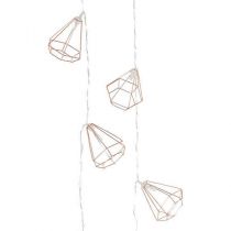 Guirlande LED 10 diamants ENFANT en métal rose cuivré