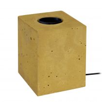 Pied de lampe cube BET en béton ocre