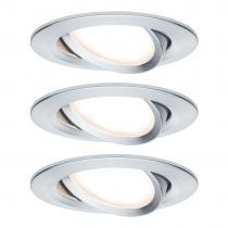 Spots x3 LED encastrables et orientables NOVA en aluminium