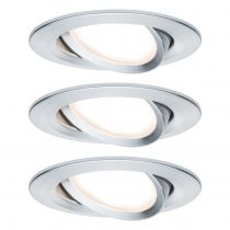Spots x3 LED encastrables et orientables PRENIUM en aluminium
