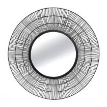 Miroir filaire SOLAR (D80cm) en métal noir